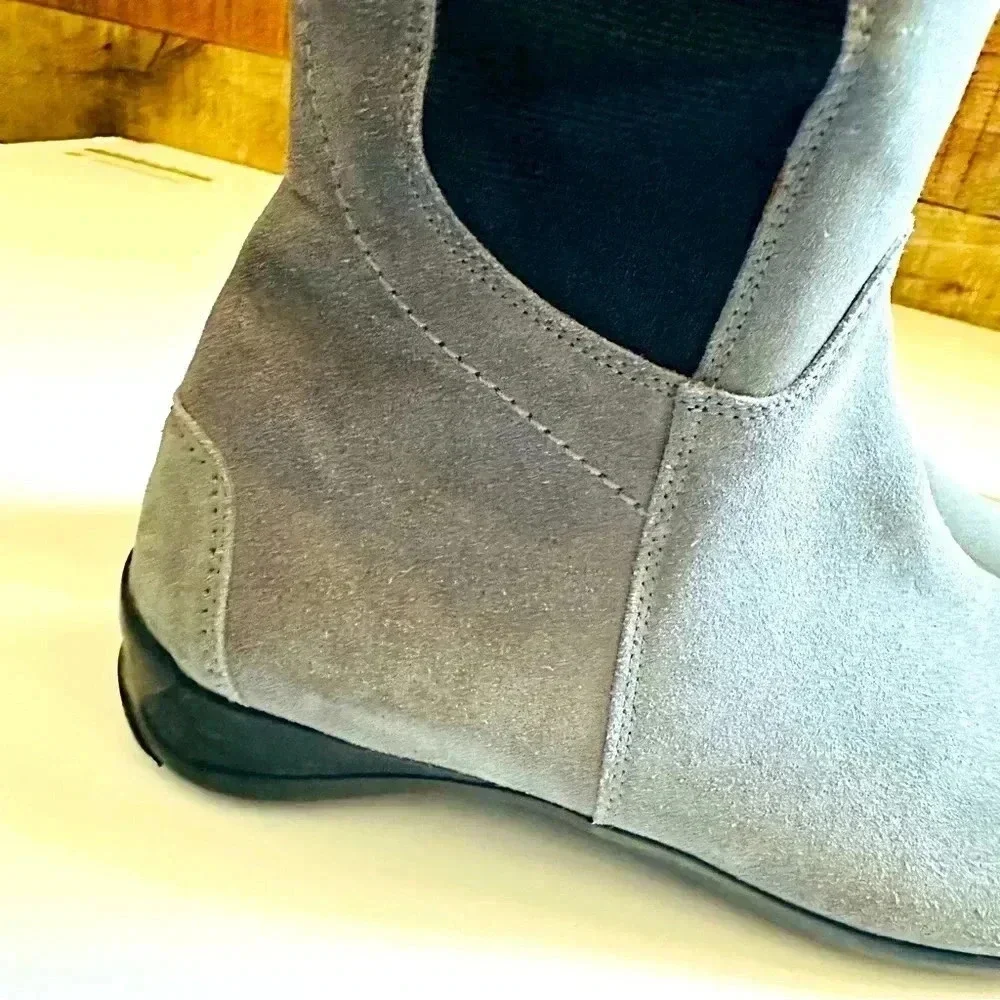 Paul Green Abby Riding Tall Suede/Leather Stretch Zip Up Boots